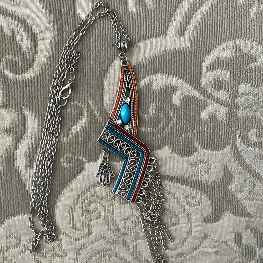 Beautiful handmade silver necklace